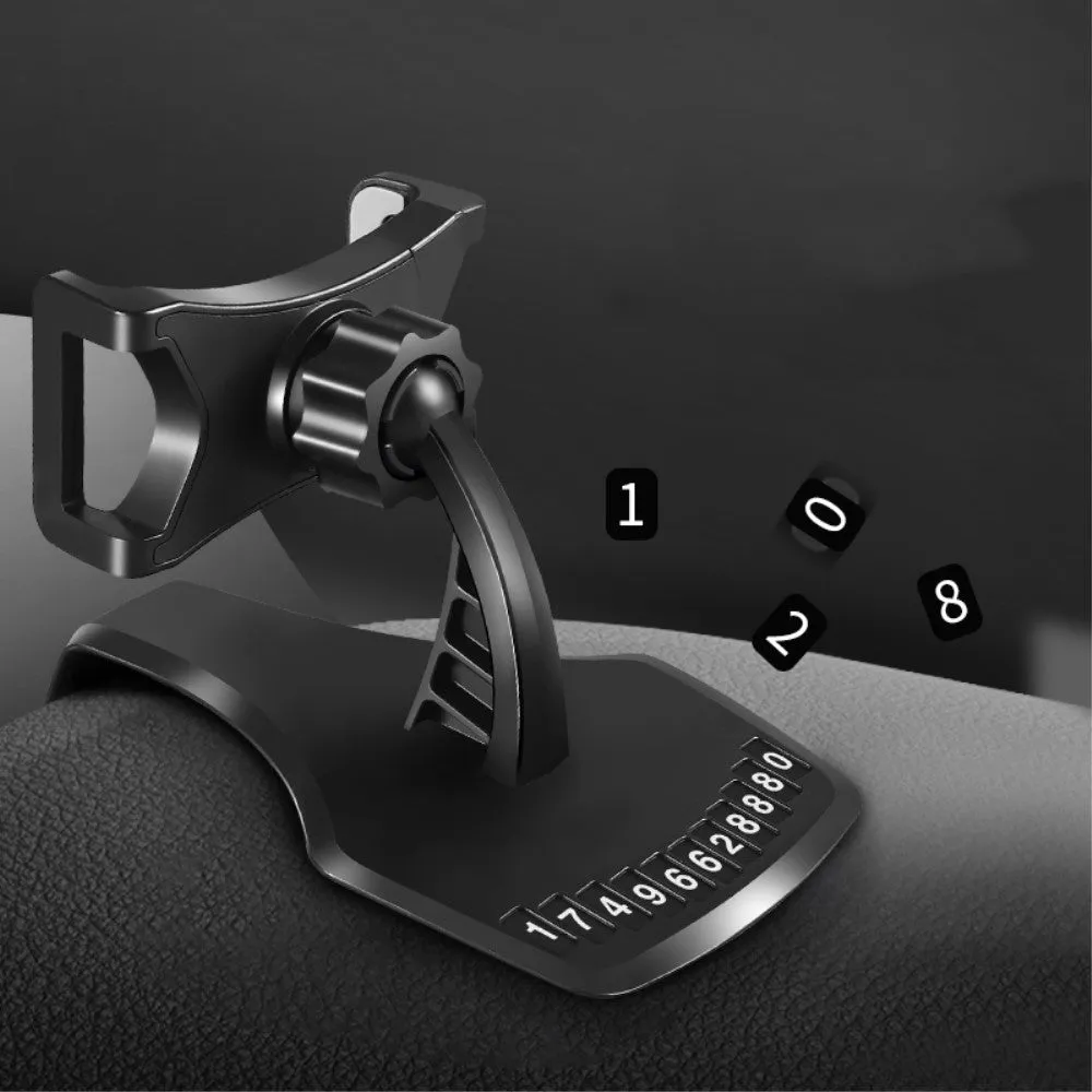 3 in 1 Car GPS Smartphone Holder: Dashboard / Visor Clamp   AC Grid Clip for Fly IQ4516 Tornado Slim - Black