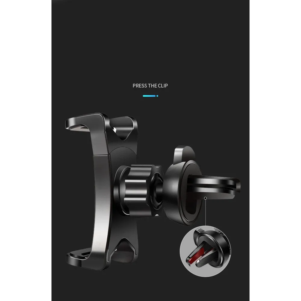 3 in 1 Car GPS Smartphone Holder: Dashboard / Visor Clamp   AC Grid Clip for Fly Tornado Slim - Black