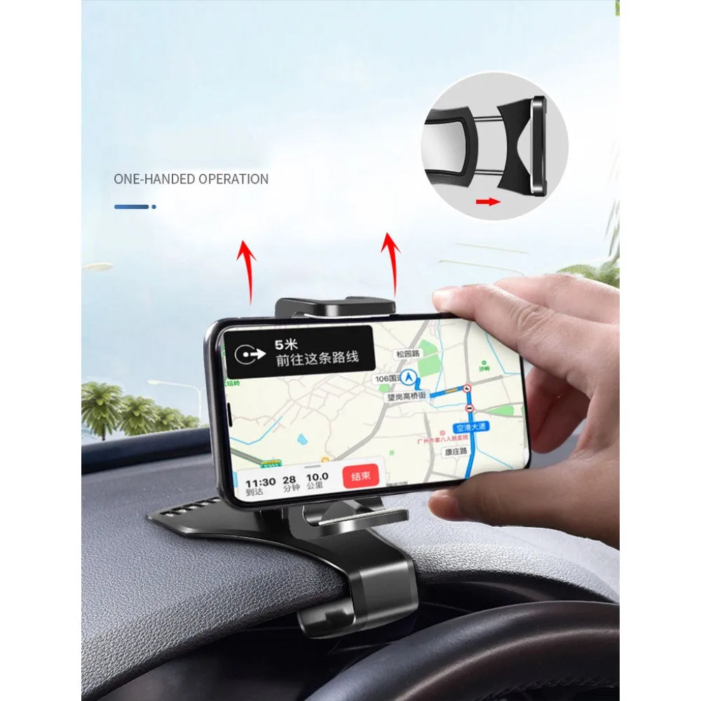 3 in 1 Car GPS Smartphone Holder: Dashboard / Visor Clamp   AC Grid Clip for Fly Tornado Slim - Black