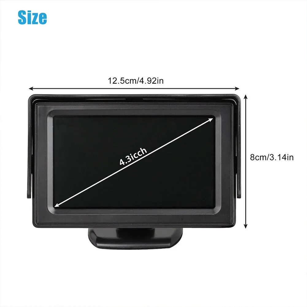 4.3 inch TFT LCD Display Backup Camera Monitor For Parking Rear