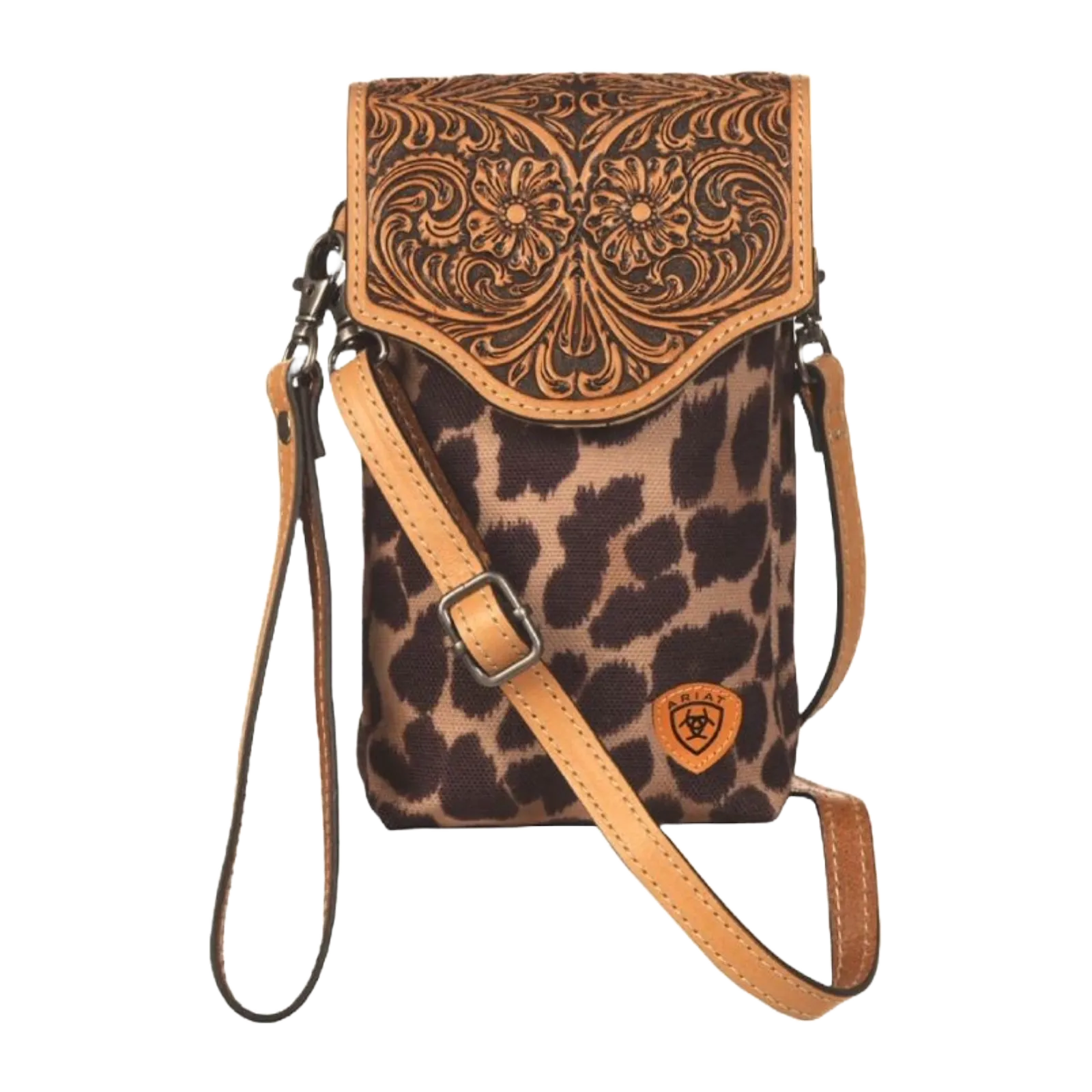 Ariat Ladies Leopard Print Cell Phone Crossbody Bag A770001808