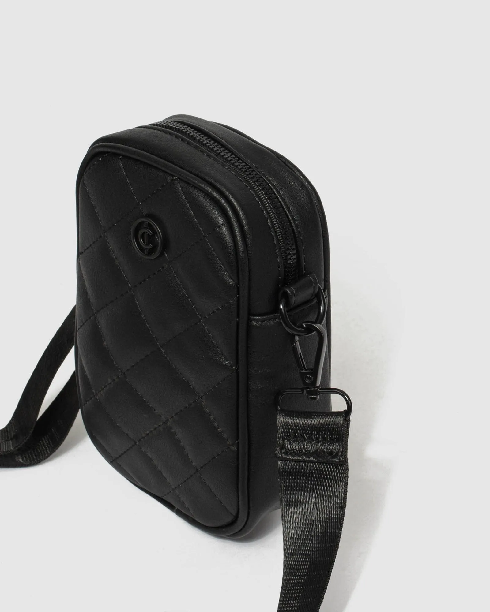 Black Rubee Quilted Crossbody Phone Bag