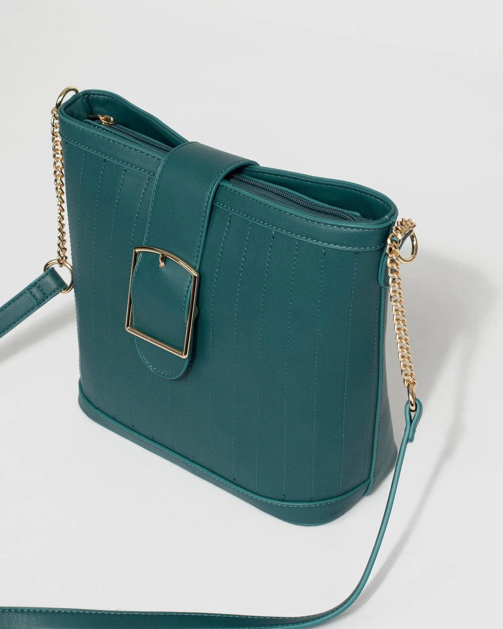 Blue Camilla Quilt Crossbody Bag
