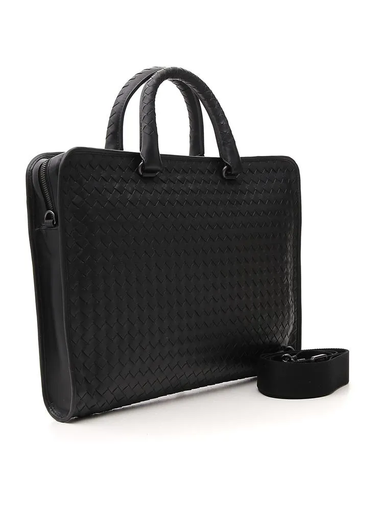 Bottega Veneta Woven Leather Briefcase
