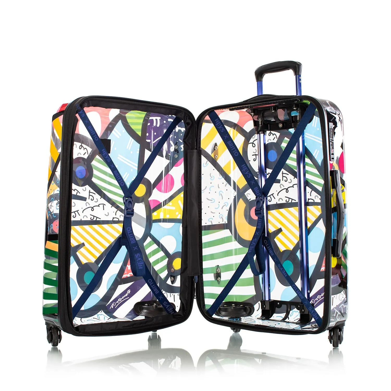 Britto Transparent 26" Luggage - Butterfly