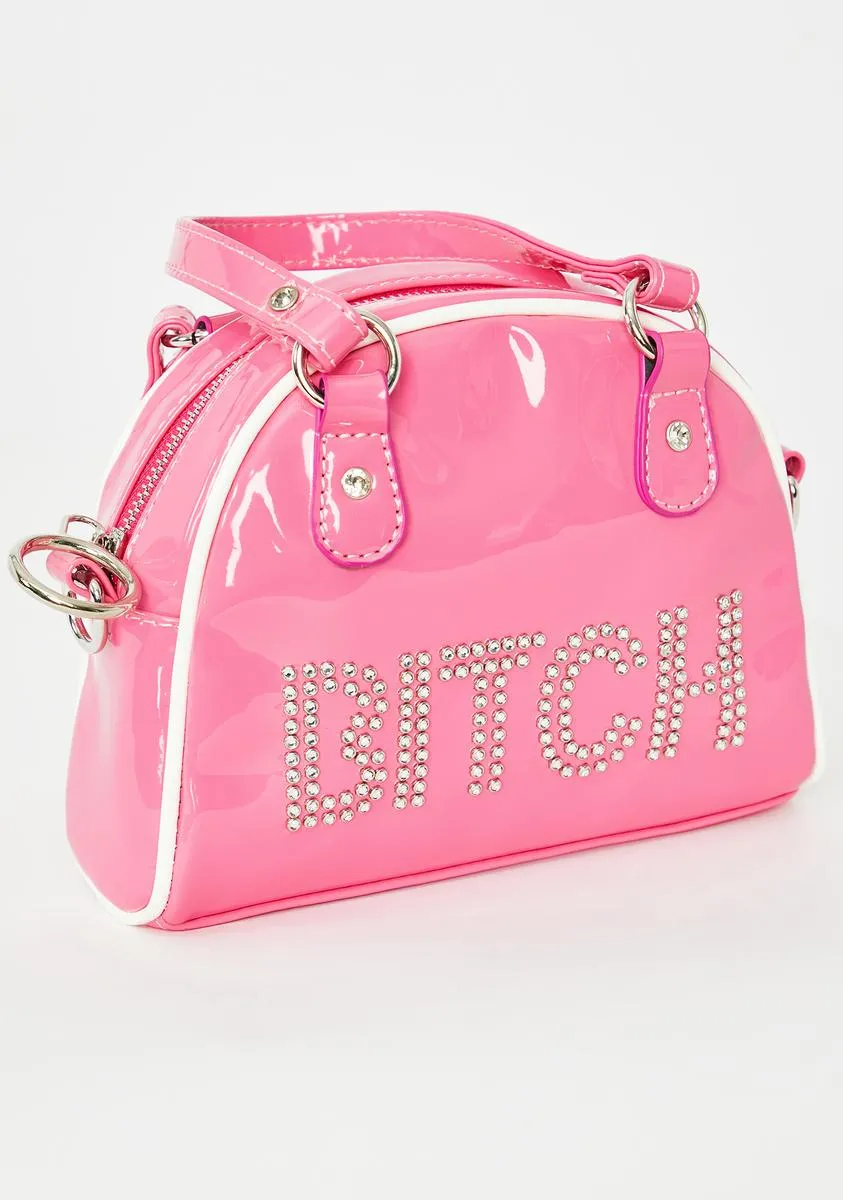 Can't Control Me Patent Bowler Bag