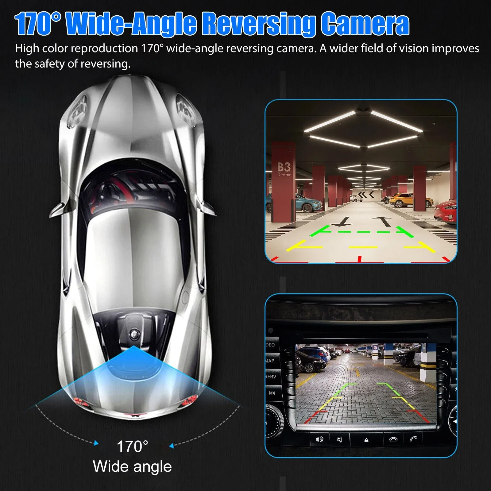 Car Rear View Camera Reversing Camcorder Pdc Parking Assist Cam