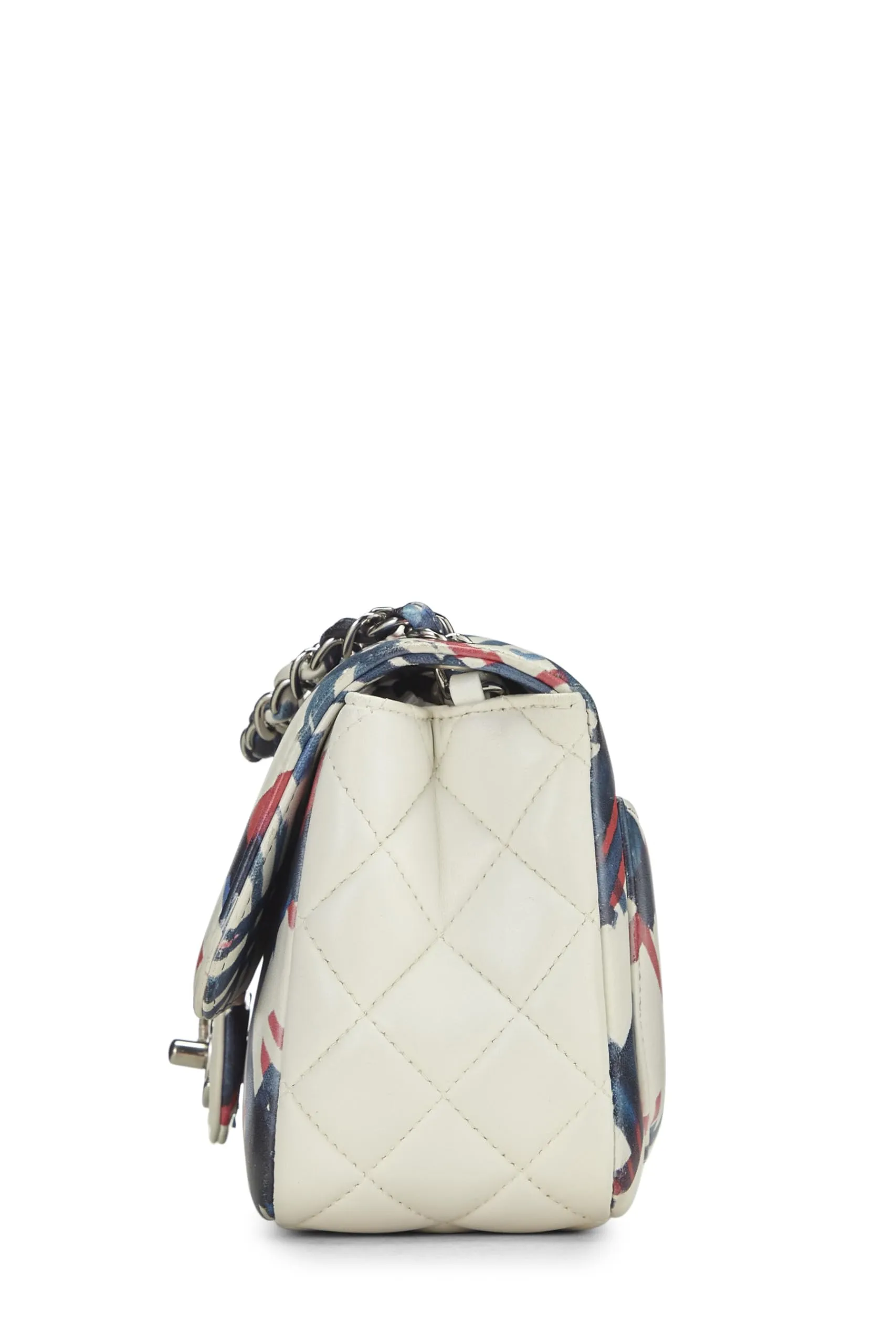 Chanel,  Blue & Red Calfskin Airline Square Flap Mini, Multi