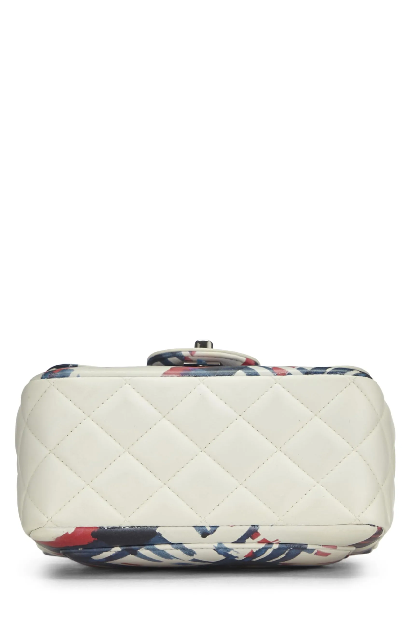 Chanel,  Blue & Red Calfskin Airline Square Flap Mini, Multi