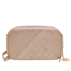 Chanel Champagne CC Coco Boy Large Camera Bag