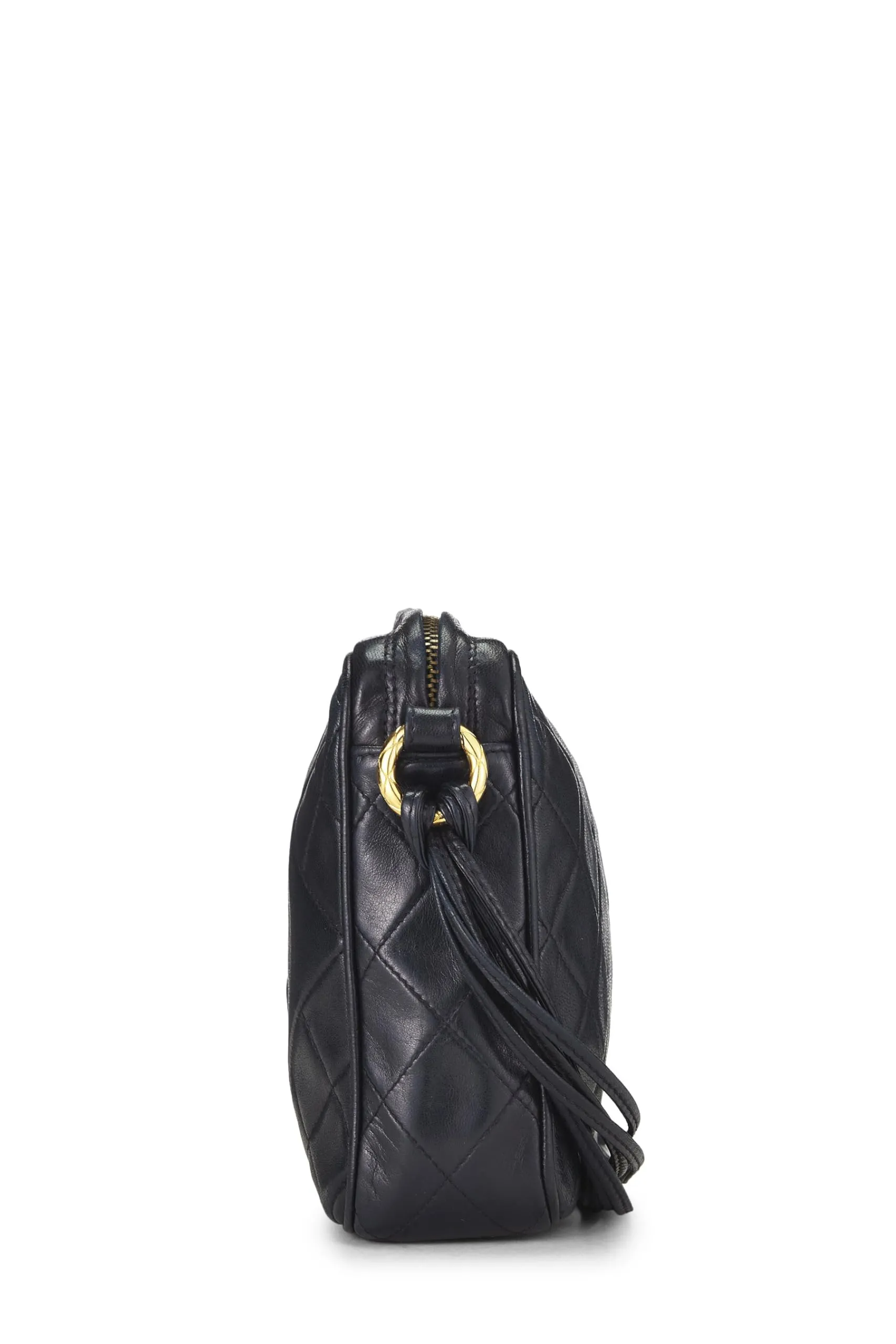 Chanel,  Navy Lambskin Diamond 'CC' Camera Bag Medium, Navy