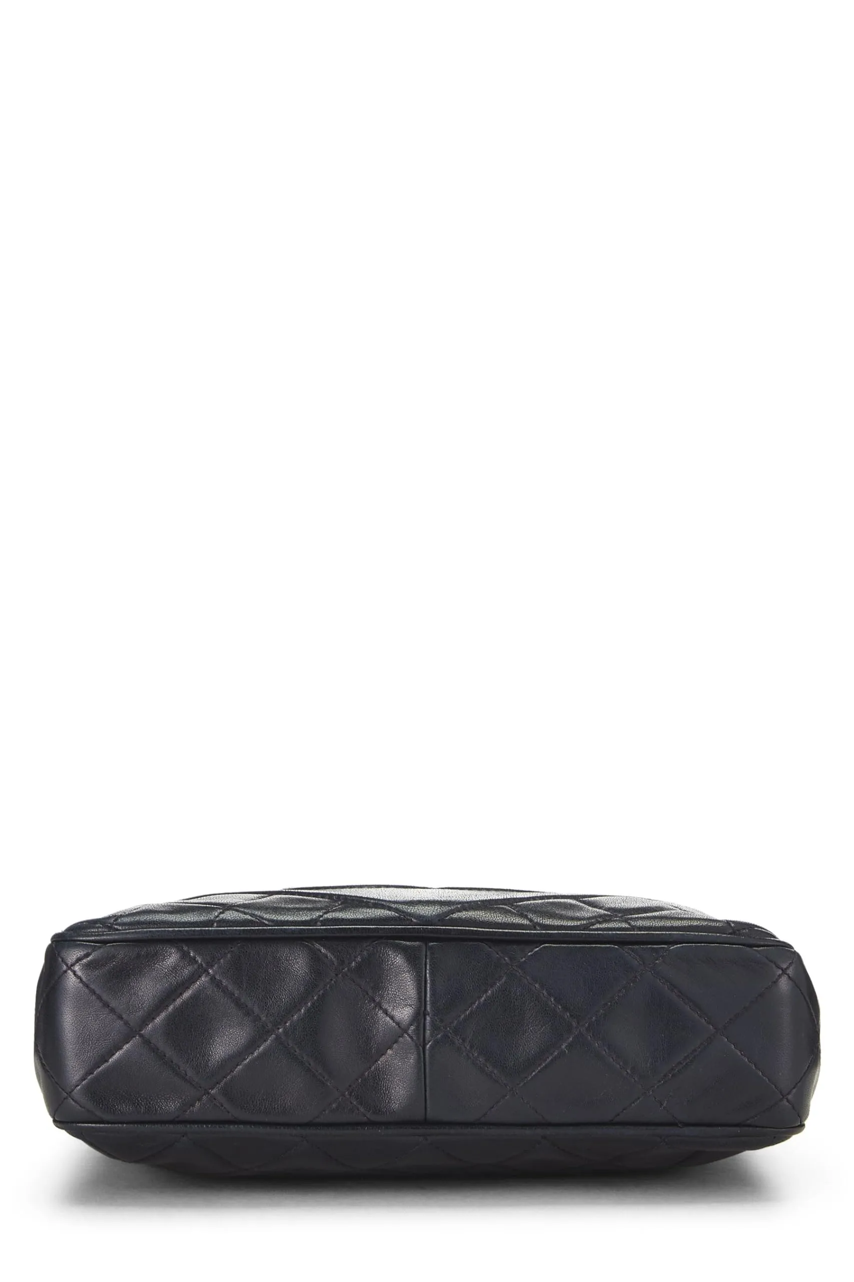 Chanel,  Navy Lambskin Diamond 'CC' Camera Bag Medium, Navy