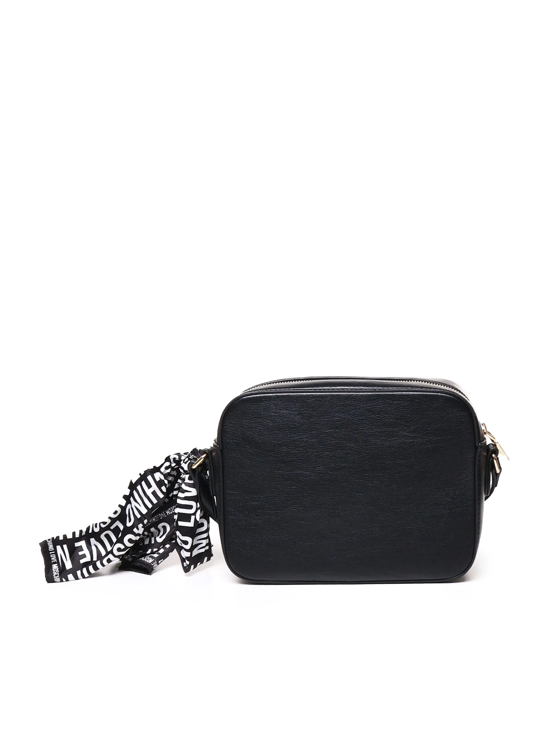 Eco-leather Black Camera Bag with Scarf