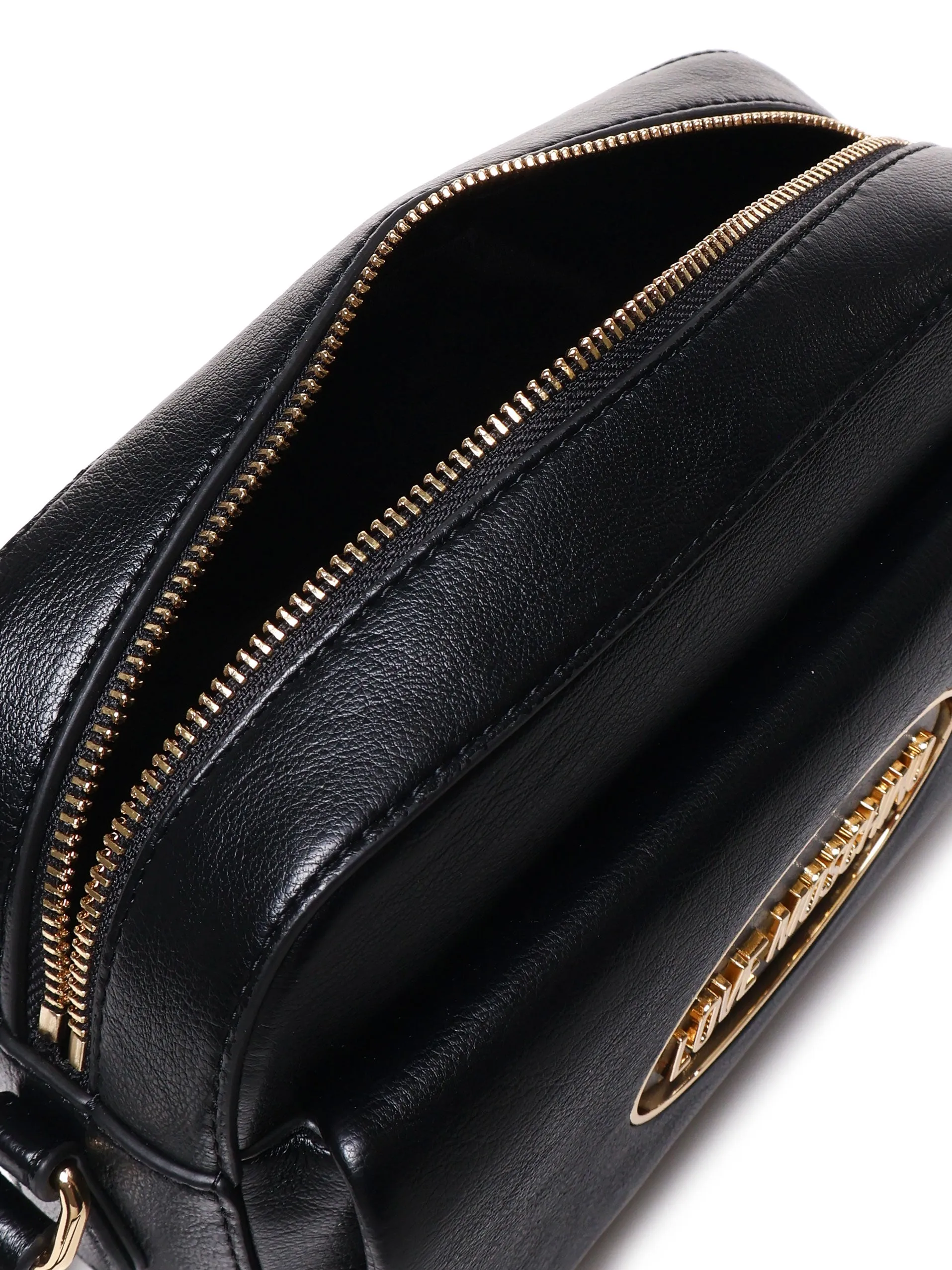 Eco-leather Black Camera Bag with Scarf