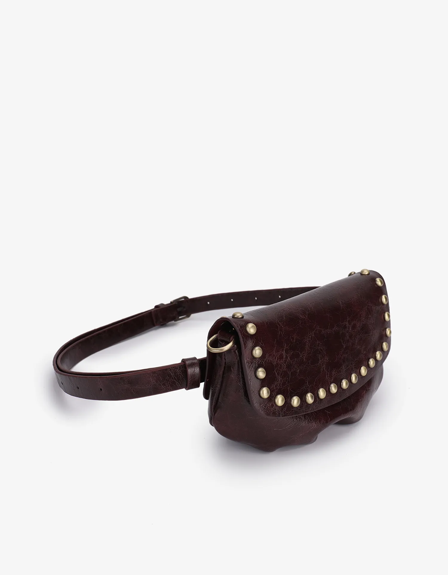 ETTA WAXED STUDDED OXBLOOD