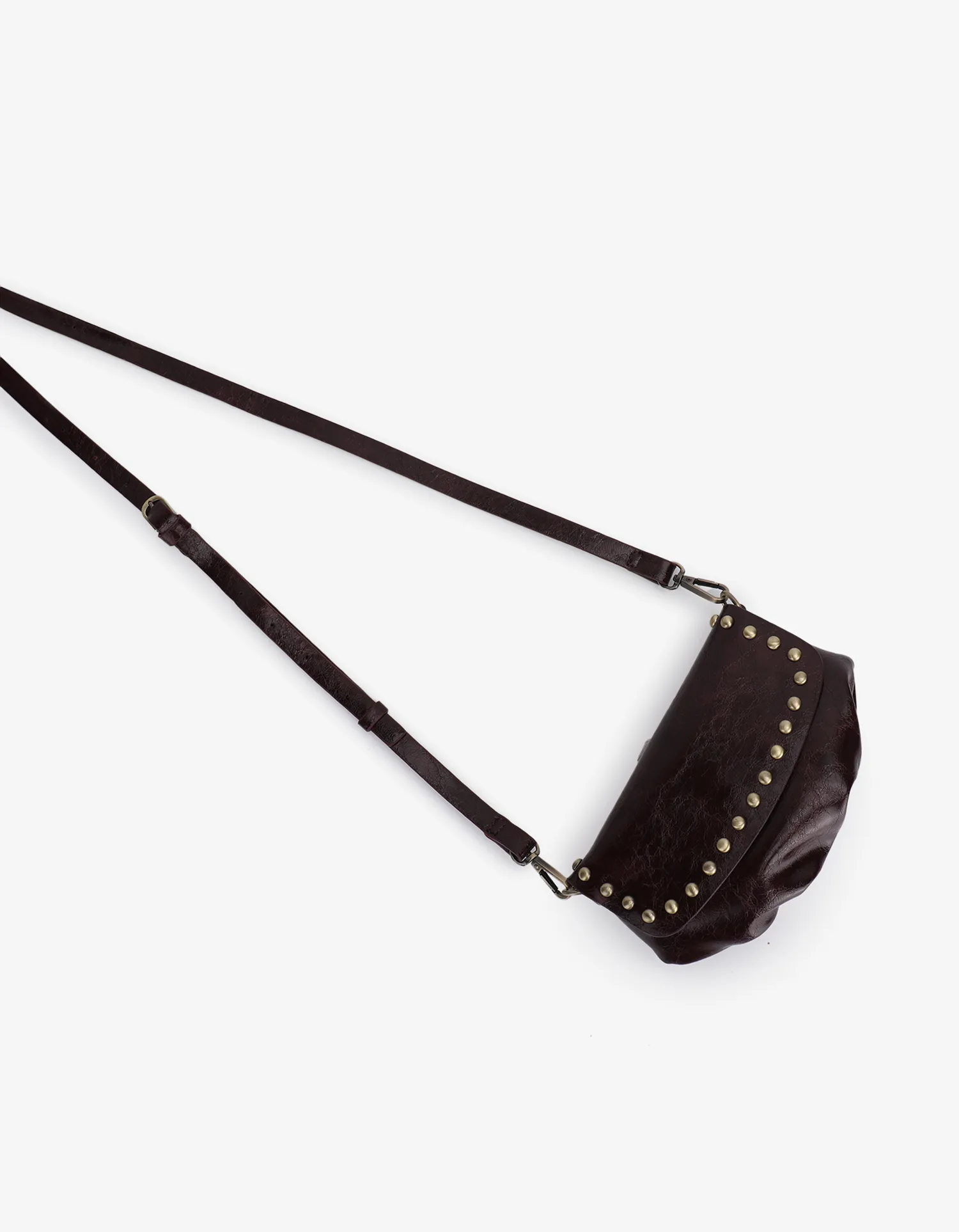 ETTA WAXED STUDDED OXBLOOD