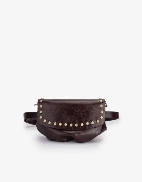 ETTA WAXED STUDDED OXBLOOD