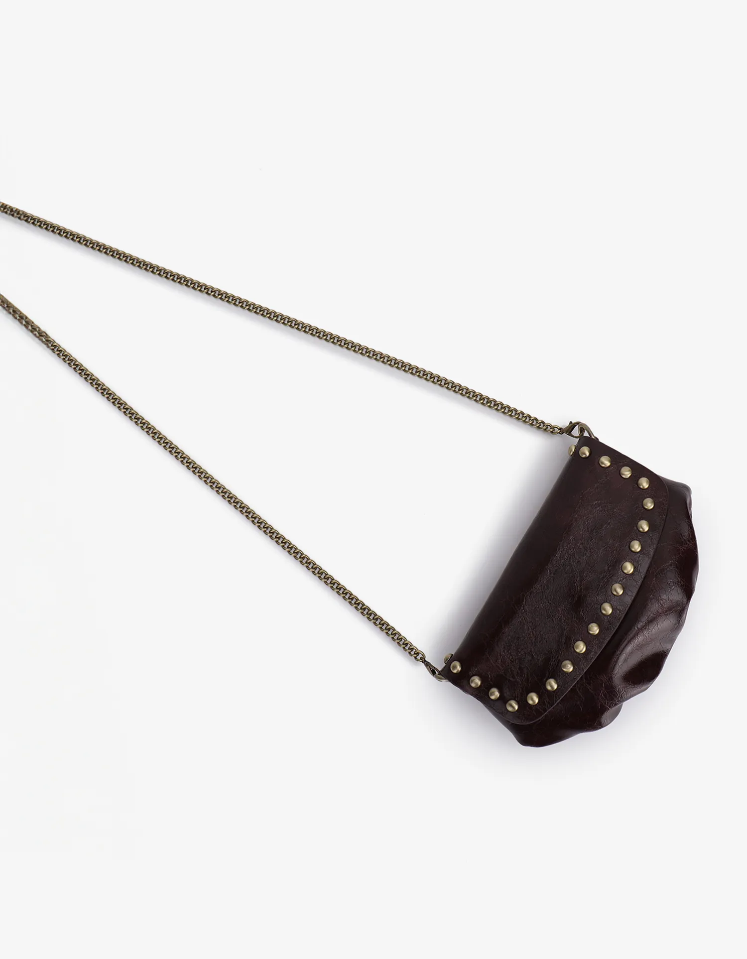 ETTA WAXED STUDDED OXBLOOD