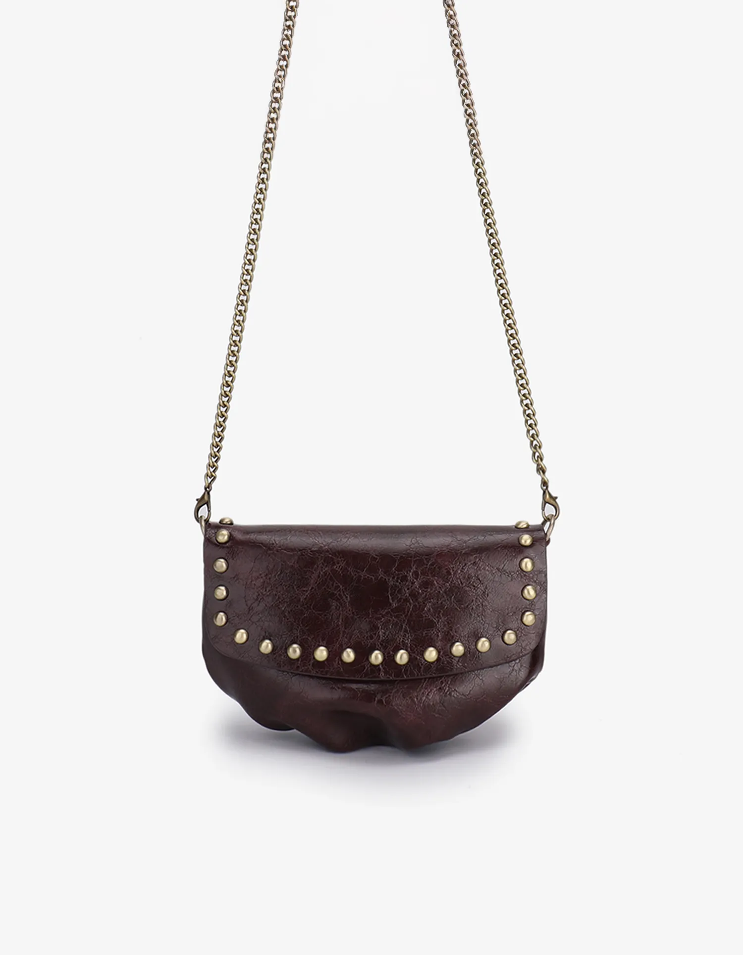 ETTA WAXED STUDDED OXBLOOD