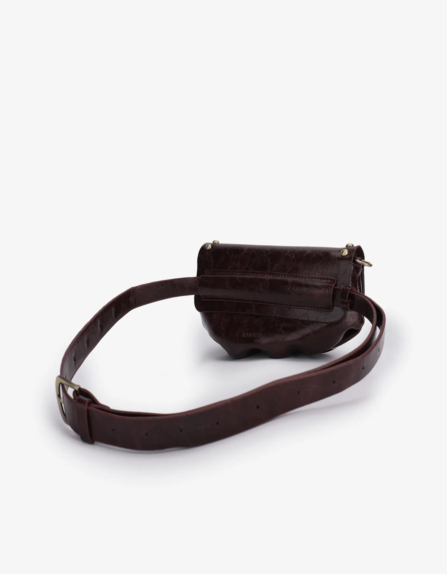 ETTA WAXED STUDDED OXBLOOD