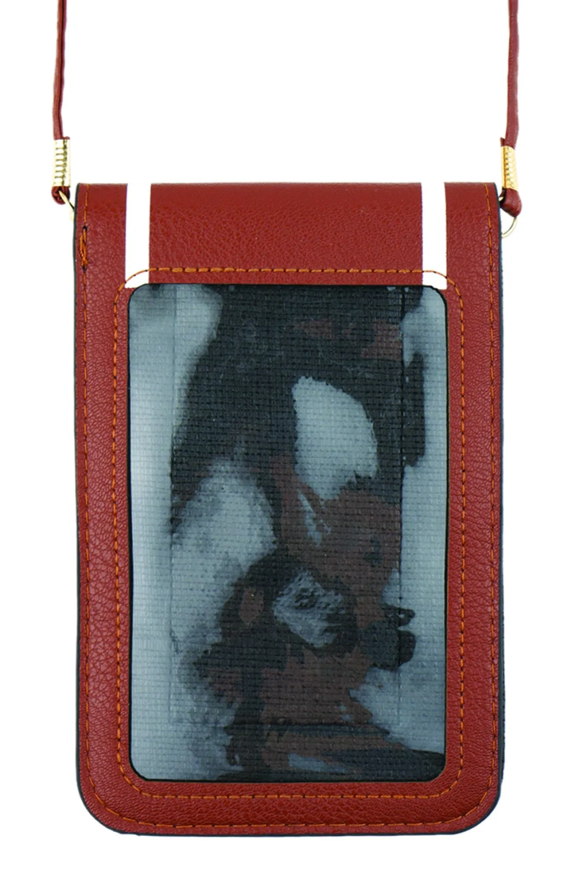 FOOTBALL CELLPHONE CROSSBODY BAG WITH CLEAR WINDOW POUCH/6PCS