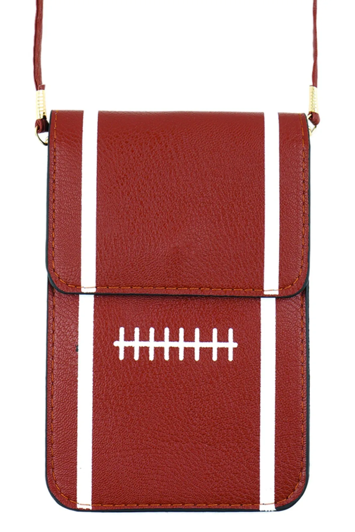 FOOTBALL CELLPHONE CROSSBODY BAG WITH CLEAR WINDOW POUCH/6PCS