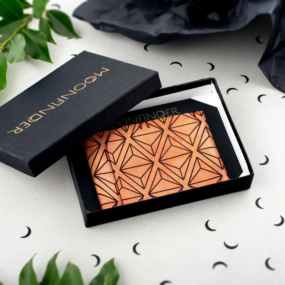 Geometric Slim Leather Wallet