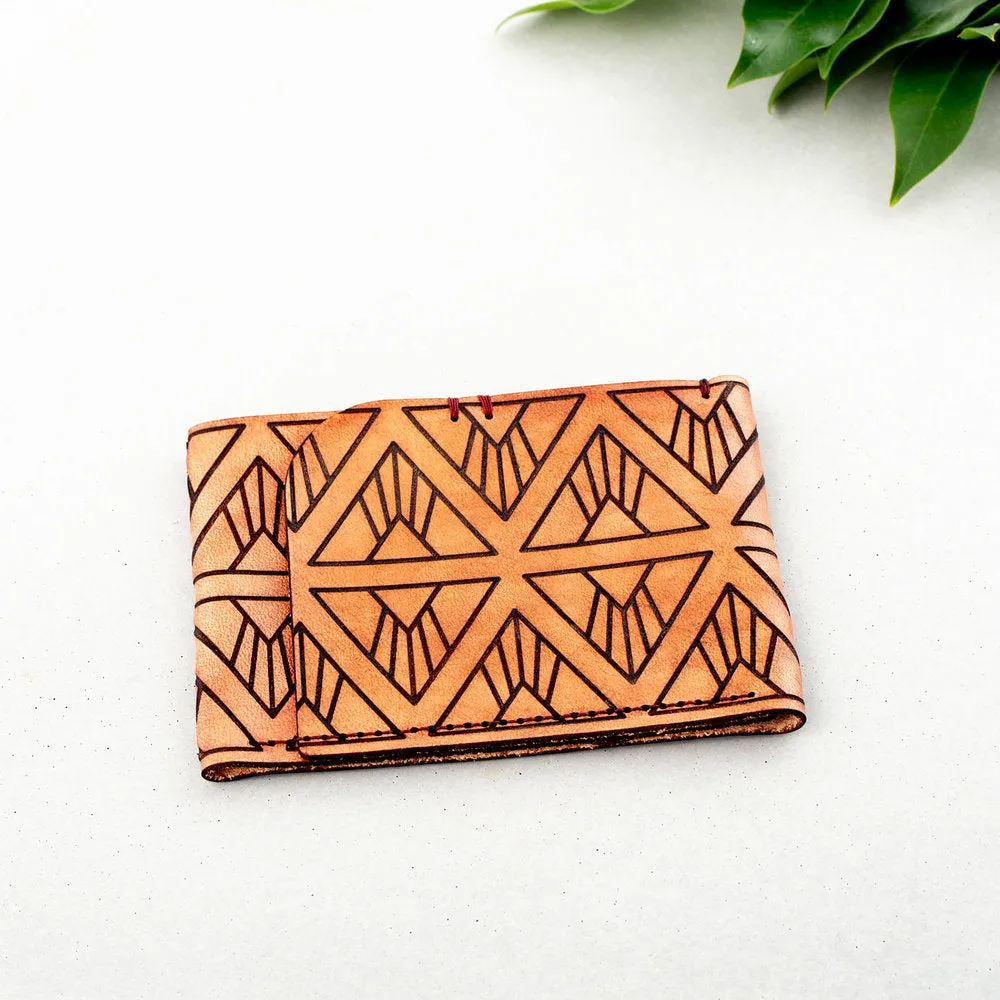 Geometric Slim Leather Wallet