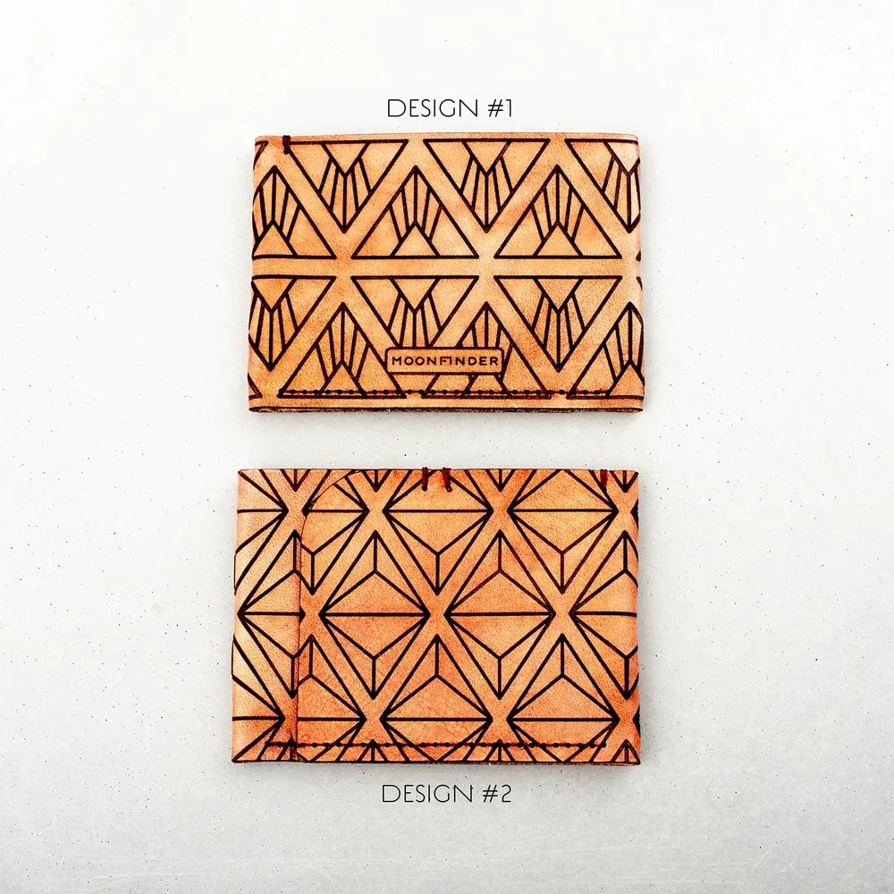 Geometric Slim Leather Wallet
