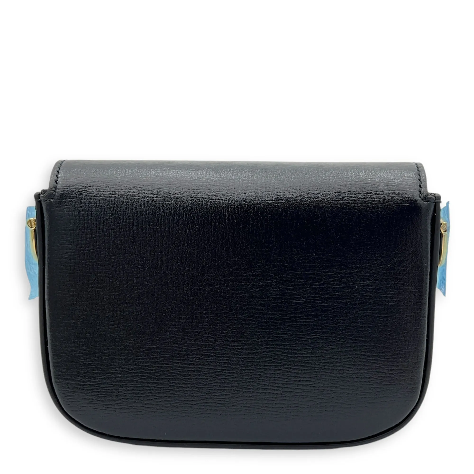 Horsebit 1955 Crossbody Bag Super Mini Black in Calfskin, Gold hardware