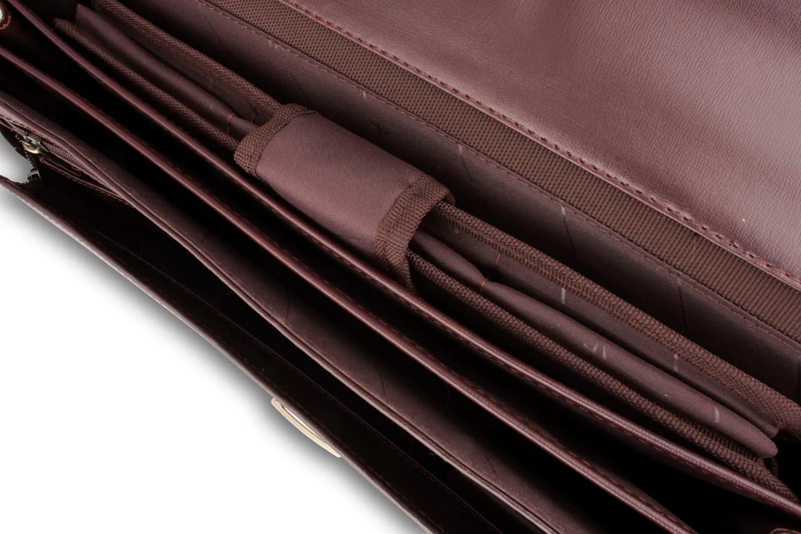 Lombard 15.0" Satchel Briefcase Landscape, Flap Over With Central Zip Adjustable Shoulder Strap