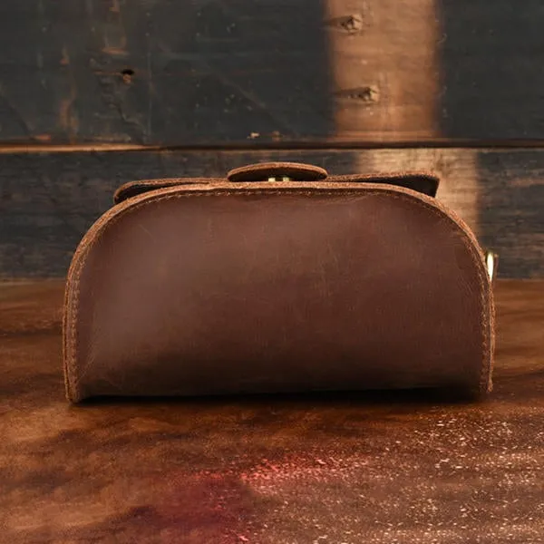 Men Genuine Leather Vintage Business Shoulder Bag Crossbody