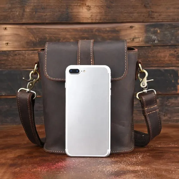 Men Genuine Leather Vintage Business Shoulder Bag Crossbody