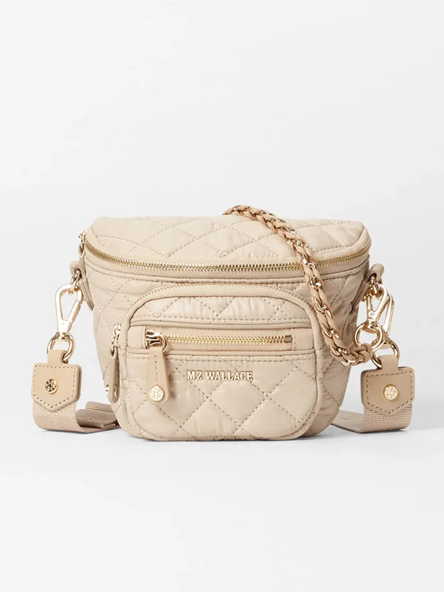 MZ Wallace Micro Crosby Crossbody Sling in Buff Oxford