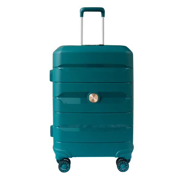 PP Hardside Travel Suitcase Luggage with 8 Spinner Wheels, Aluminum Handle, USB Port (Size 20) TK883 - Teal