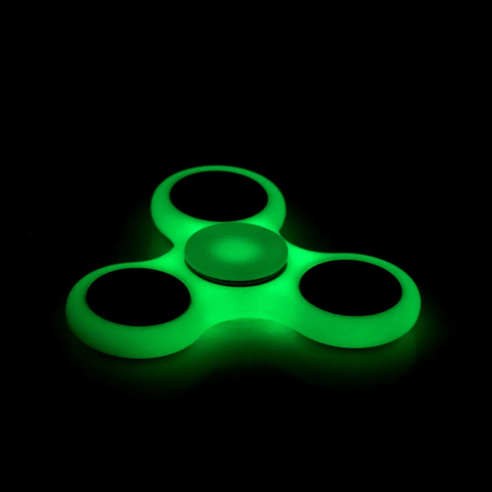 Top Lighting White ABS Plastic EDC Hand Spinner For Autism and ADHD Rotation Long Time Stress Relief Toys