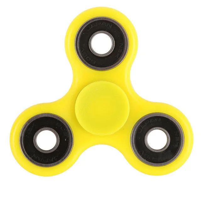 Top Lighting White ABS Plastic EDC Hand Spinner For Autism and ADHD Rotation Long Time Stress Relief Toys