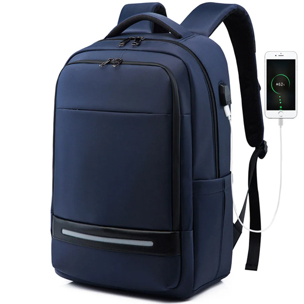 USB Slim Laptop Backpack for Men Water Resistant College Laptop Backpack Office Anti Theft Computer Backpack
