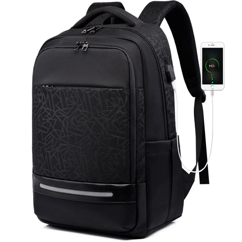 USB Slim Laptop Backpack for Men Water Resistant College Laptop Backpack Office Anti Theft Computer Backpack