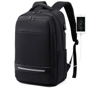 USB Slim Laptop Backpack for Men Water Resistant College Laptop Backpack Office Anti Theft Computer Backpack