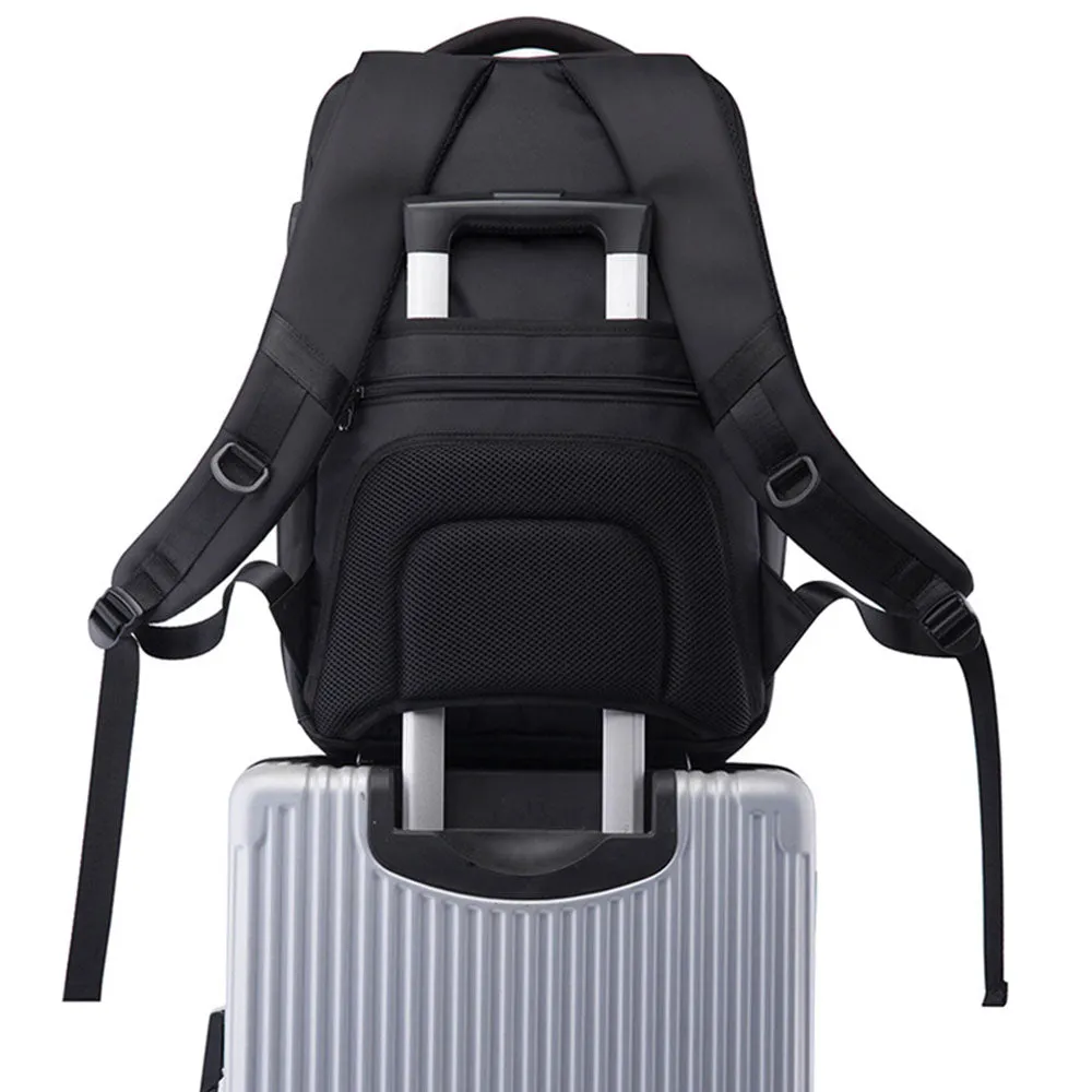USB Slim Laptop Backpack for Men Water Resistant College Laptop Backpack Office Anti Theft Computer Backpack