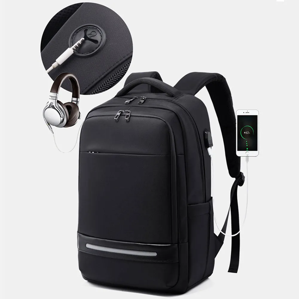 USB Slim Laptop Backpack for Men Water Resistant College Laptop Backpack Office Anti Theft Computer Backpack