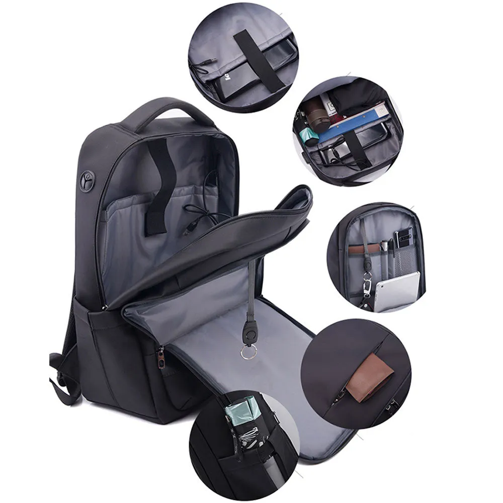 USB Slim Laptop Backpack for Men Water Resistant College Laptop Backpack Office Anti Theft Computer Backpack
